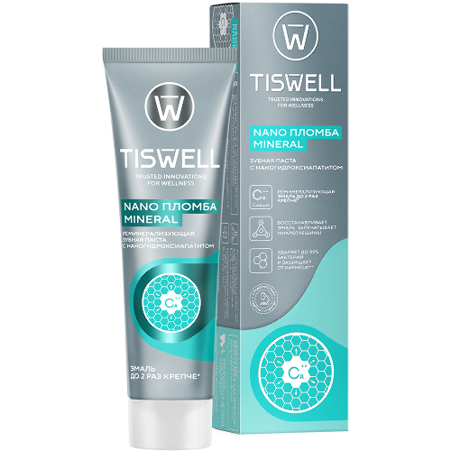 Tiswell зубная паста реминерализующая с наногидроксиапатитом 110 гр