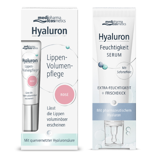 Набор MEDIPHARMA COSMETICS HYALURON: СЫВОРОТКА ДЛЯ ЛИЦА УВЛАЖНЕНИЕ + БАЛЬЗАМ ДЛЯ ОБЪЕМА ГУБ РОЗОВЫЙ по специальной цене