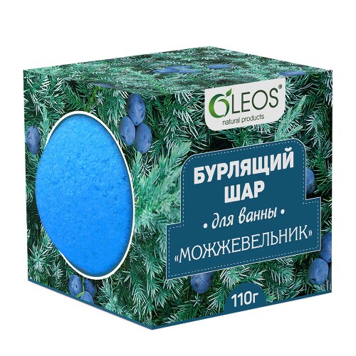Oleos шар бурлящий для ванн можжевельник 110 гр