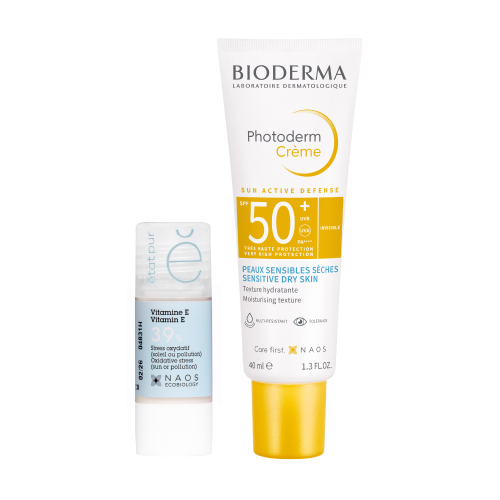 Набор Bioderma Солнцезащитный крем Photoderm SPF 50 + Etat Pur Сыворотка с витамином Е