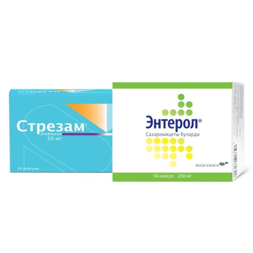 Набор Стрезам 50мг N24 капс + Энтерол 250мг N30 капс/блистер со скидкой