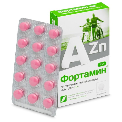 Купить Фортамин 45+ 30 шт. таблетки массой 750 мг цена