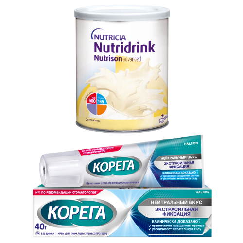Набор Корега крем нейтральный вкус 70,0 + Нутридринк Нутризон сухая смесь 322,0 по специальной цене