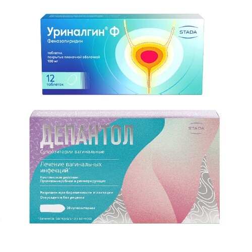 Набор для здоровья женщин Уриналгин Ф таб №12  и Депантол суп. №20 по специальной цене