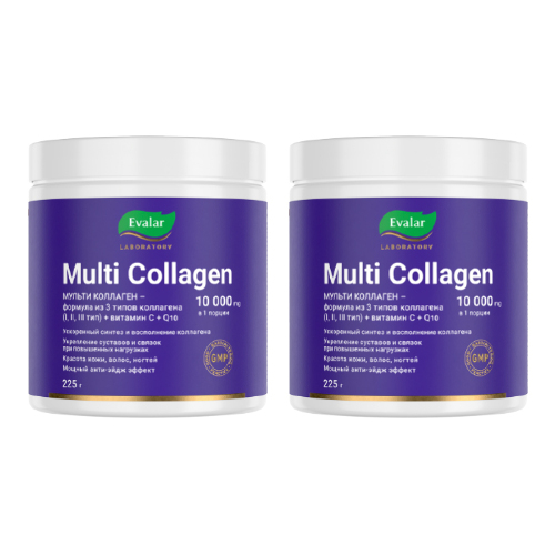 Набор из 2-х упаковок МУЛЬТИ КОЛЛАГЕН ЭВАЛАР банка 225,0