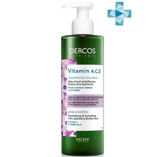 Купить Vichy dercos nutrients vitamin шампунь для блеска волос 250 мл цена