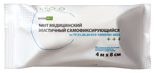 Бинт эластичный самофиксирующийся на вискозной основе 4 мх8 см/evers med