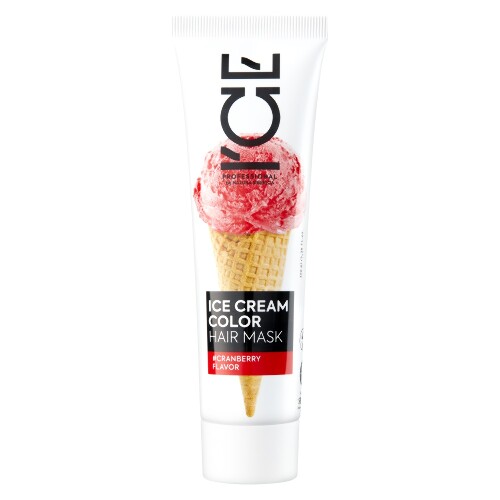 Ice cream color маска для волос тонирующая cranberry flavor тон клюквенно-красный 100 мл