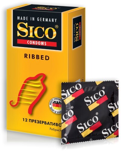 Sico презерватив ribbed 12 шт. - цена 559 руб., купить в интернет аптеке в Туле Sico презерватив ribbed 12 шт., инструкция по применению