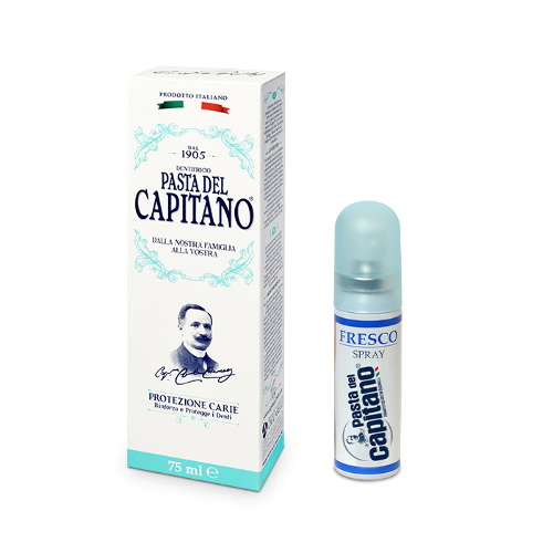 Набор Pasta del Capitano 1905: з/паста защита от кариеса 75 мл + спрей д/полости рта  по выгодной цене!