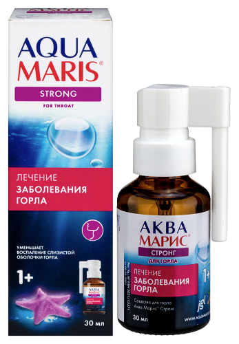 Аква марис стронг средство для горла 30 мл