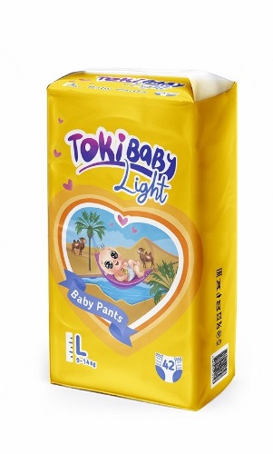 Подгузники - трусики Tokibaby Light детские L 9 - 14 кг 42 шт