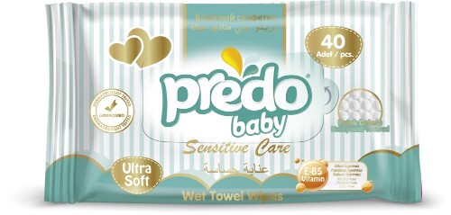 Купить Predo салфетки влажные детские с отдушкой wet wipes 40 шт. цена