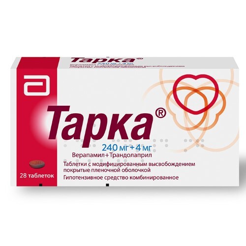 Купить ТАРКА 0,24/0,004 N28 ТАБЛ П/ПЛЕН/ОБОЛОЧ С МОДИФ ВЫСВОБ цена