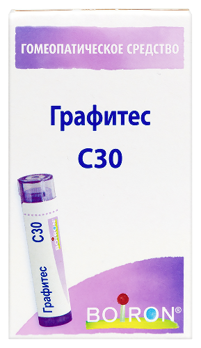 Купить Графитес с30 гомеопатический монокомпонентный препарат минерально-химического происхождения 4 гр гранулы гомеопатические цена