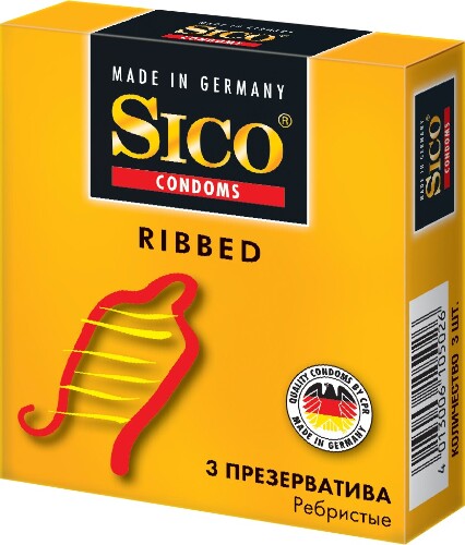 Купить Sico презервативы ribbed ребристые 3 шт. цена