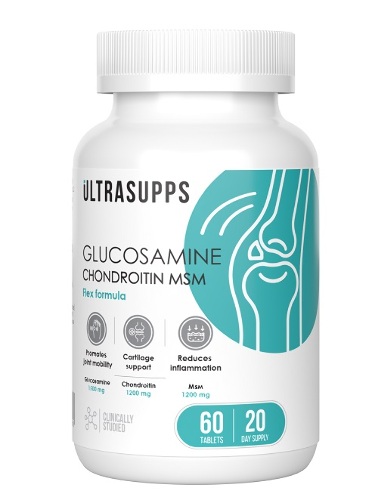 Купить Ультрасаппс глюкозамин хондроитин мсм флекс формула 60 шт. таблетки массой 1700 мг/банка цена