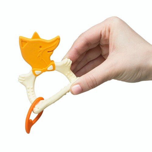 Roxy-kids массажер для десен fox teether 3+/бежевый