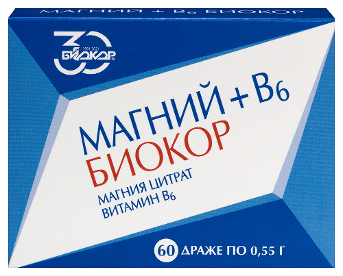 МАГНИЙ+В6 БИОКОР