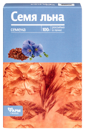 Купить Льна семена (лен семя) 100 гр в индивидуальной упаковке/фармгрупп цена