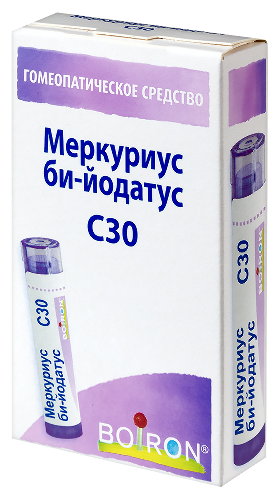 МЕРКУРИУС БИ-ЙОДАТУС С30 ГОМЕОПАТ МОНОКОМП ПРЕПАРАТ МИНЕРАЛЬНО-ХИМИЧ ПРОИСХОЖД