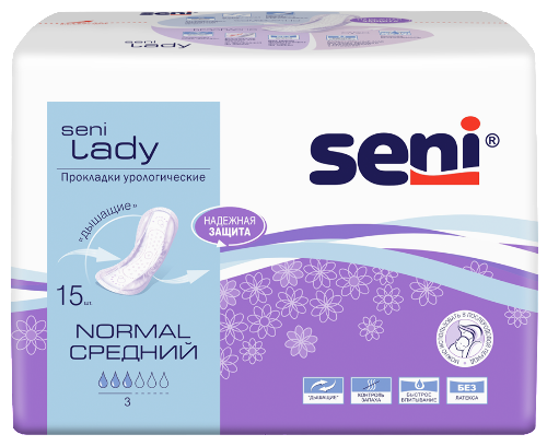 Купить Seni lady normal урологические прокладки 15 шт. цена