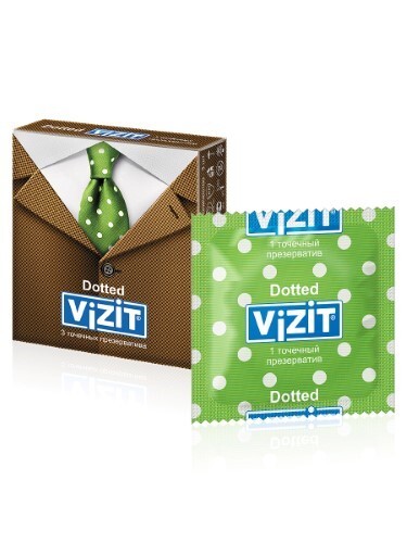 Купить Vizit презерватив dotted точечные 3 шт. цена