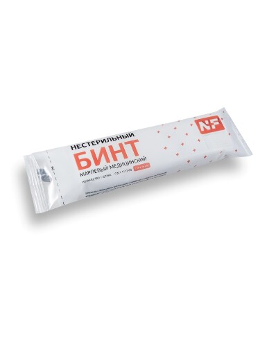 Бинт марлевый нестерильный медицинский 7 мх14 см/в индивидуальной упаковке/ньюфарм