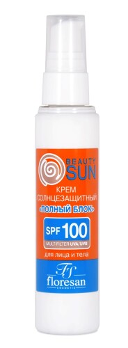 Beauty sun солнцезащитный крем «полный блок» spf100 75 мл
