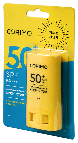 Corimo крем-стик с гиалуроновой кислотой увлажняющий солнцезащиный spf50+ 16 гр