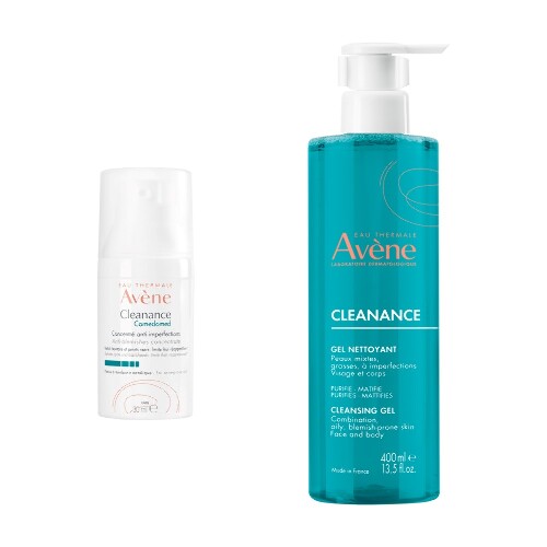 Набор AVENE КЛИНАНС КОМЕДОМЕД КОНЦЕНТРАТ Д/ПРОБЛЕМ КОЖИ СКЛОННОЙ К АКНЕ 30МЛ + AVENE КЛИНАНС ГЕЛЬ ОЧИЩАЮЩИЙ 400МЛ