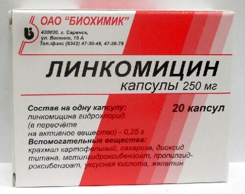 Линкомицин 250 мг 20 шт. капсулы
