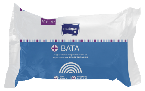 Matopat вата хирургическая нестерильная рулон 50 гр