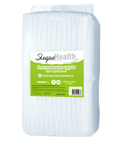 Элараhealth подгузники-трусики для взрослых (впитывающие трусы) s 30 шт.