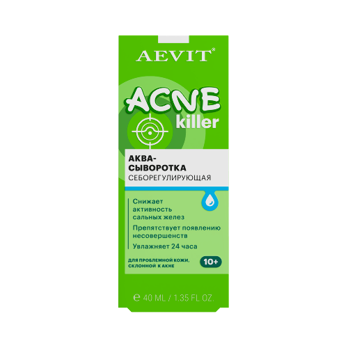 Aevit acnekiller аквасыворотка себорегулирующая 40 мл