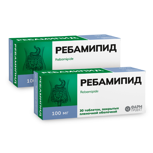 Набор из 2х упаковок РЕБАМИПИД 0,1 N30 ТАБЛ П/ПЛЕН/ОБОЛОЧ /ФАРМПРОЕКТ/ по специальной цене