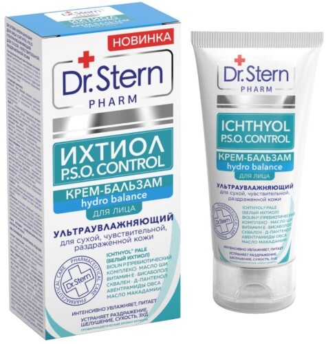 Купить Dr.stern ichthyol ихтиол p s o крем-бальзам для лица ультраувлажняющий 50 мл цена