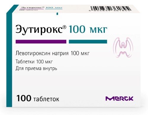 Купить Эутирокс 100 мкг 100 шт. таблетки цена