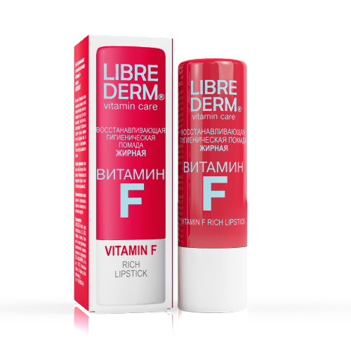 Librederm гигиеническая помада "витамин f" жирная 4 гр