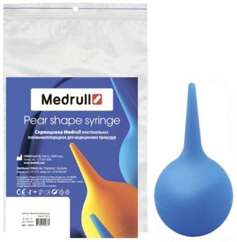 Купить Спринцовка medrull пластизольная поливинилхлоридная с мягким наконечником а-6 210 мл в индивидуальной упаковке цена