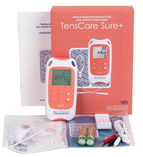 Прибор физиотерапевтический для электростимуляции tenscare sure+