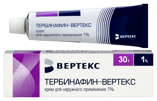 Тербинафин-вертекс 1% крем для наружного применения 30 гр