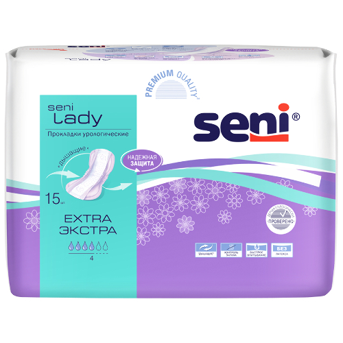 Купить Seni lady extra урологические прокладки/вкладыши для женщин 15 шт. цена