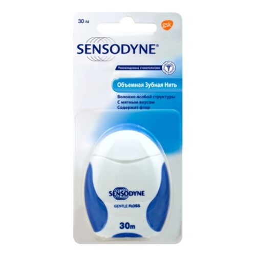 Купить Sensodyne зубная нить объемная 30 м цена
