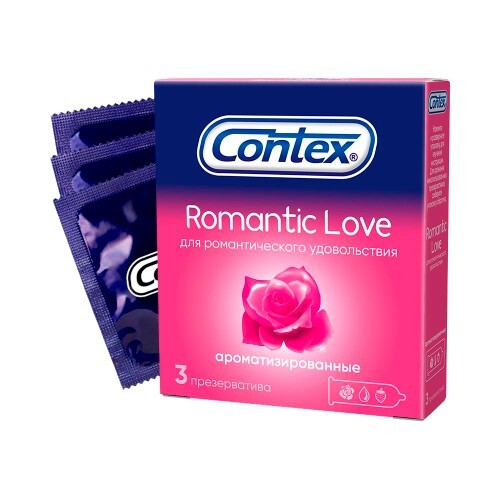 Купить CONTEX ПРЕЗЕРВАТИВ ROMANTIC LOVE АРОМАТИЗИРОВАННЫЕ N3 цена