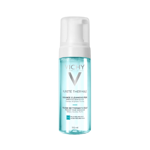Vichy purete thermale очищающая пенка придающая сияние 150 мл