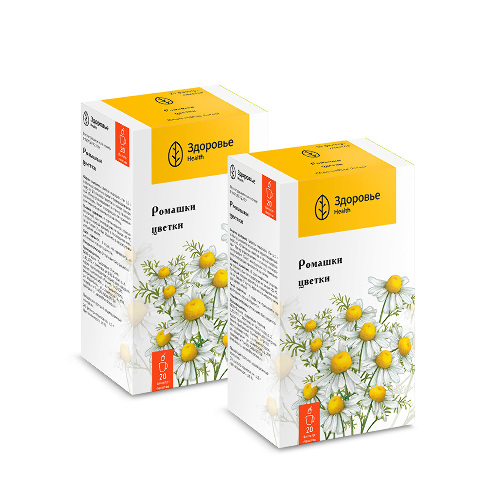 Набор из 2-х упаковок Ромашки цветки 1,5 гр 20 шт. фильтр-пакеты со скидкой