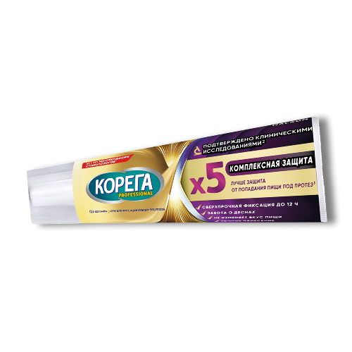 Корега professional крем для фиксации зубных протезов комплексная защита 40 гр