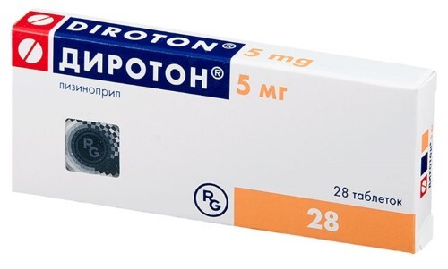 Купить Диротон 5 мг 28 шт. таблетки цена