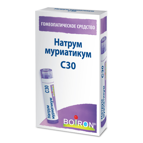 Купить Натрум муриатикум с30 гомеопатический монокомпонентный препарат минерально-химического происхождения 4 гр гранулы гомеопатические цена